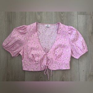 Cotton On Pink Floral Blouse 👚 🌸